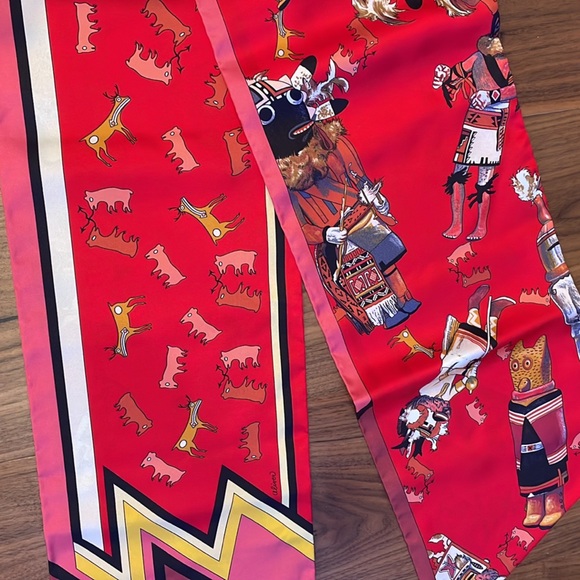 NWT❤️Hermes❤️Kachinas Maxi Silk Twilly - Picture 3 of 7